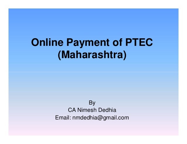 Professional Tax Challan Maharashtra Pdf